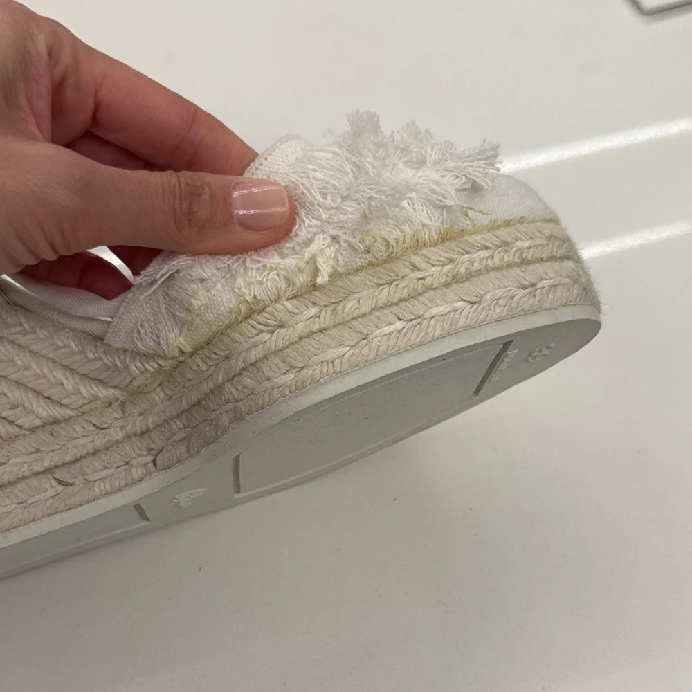 Castaner Cream Fringe Espadrille Wedge Sandals - Picture 5 of 5